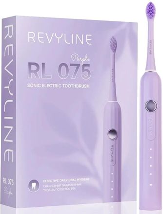 Электрическая зубная щетка REVYLINE RL 075, насадки для щётки: 2 шт, цвет: сиреневый [8812]