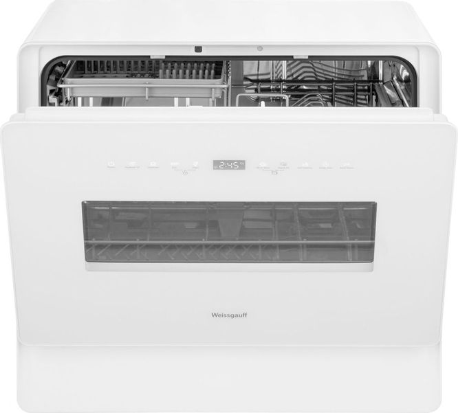 Посудомоечная машина WEISSGAUFF TDW 5035 D Slim,  компактная, настольная, 55см, загрузка 5 комплектов, белая [430482]