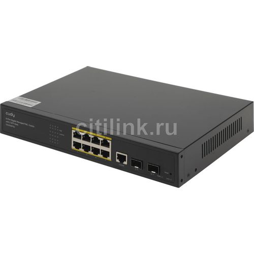 Коммутатор CUDY GS2008PS2, управляемый, 8 RJ-45, 10/100/1000 Мбит/с