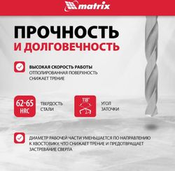 Сверло MATRIX 72060, по металлу, 16мм, цилиндрический