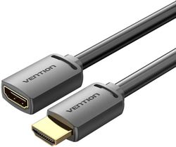 Изображение товара Кабель-удлинитель аудио-видео VENTION AHCBJ, HDMI (m) - HDMI (f), ver 2.0, AWG28, алюминий омедненный, 5м, GOLD, черный Изображение товара Кабель-удлинитель аудио-видео VENTION AHCBJ, HDMI (m) - HDMI (f), ver 2.0, AWG28, алюминий омедненный, 5м, GOLD, черный
