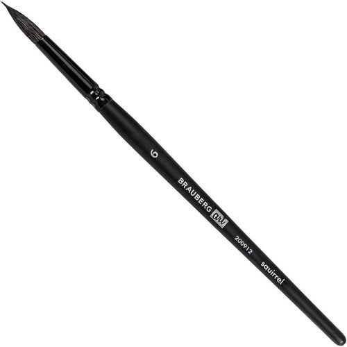 Кисть BRAUBERG Classic, 200912, художественная, из волоса белки, круглая, №6