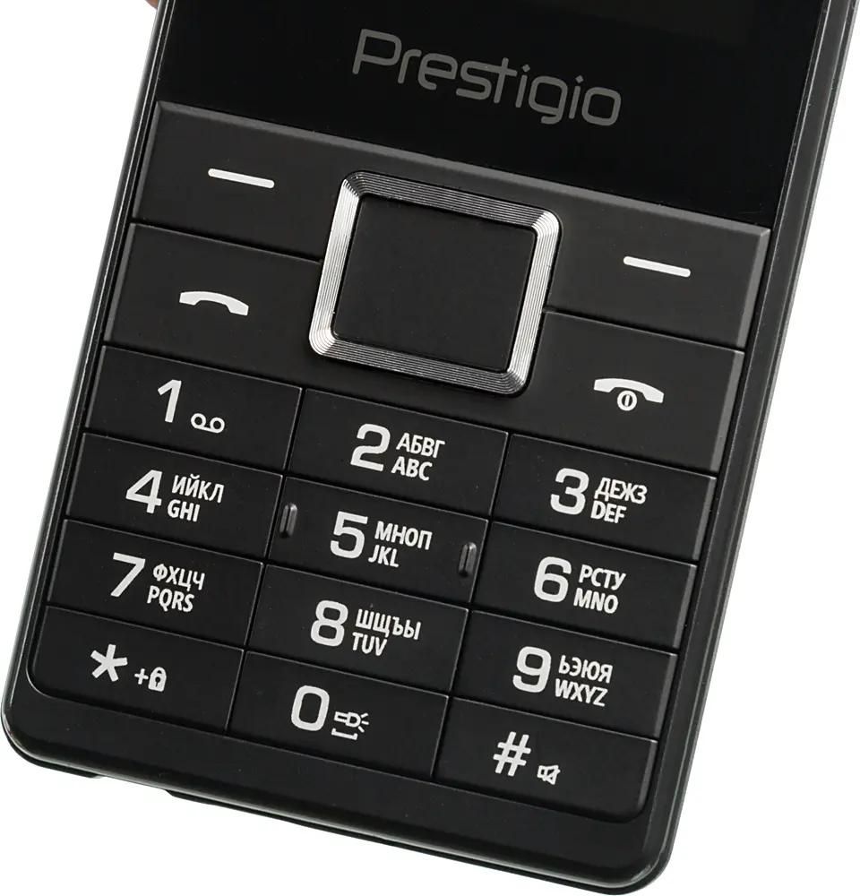 Характеристики Сотовый телефон Prestigio Muze A1 черный (1094073) смотреть  в СИТИЛИНК