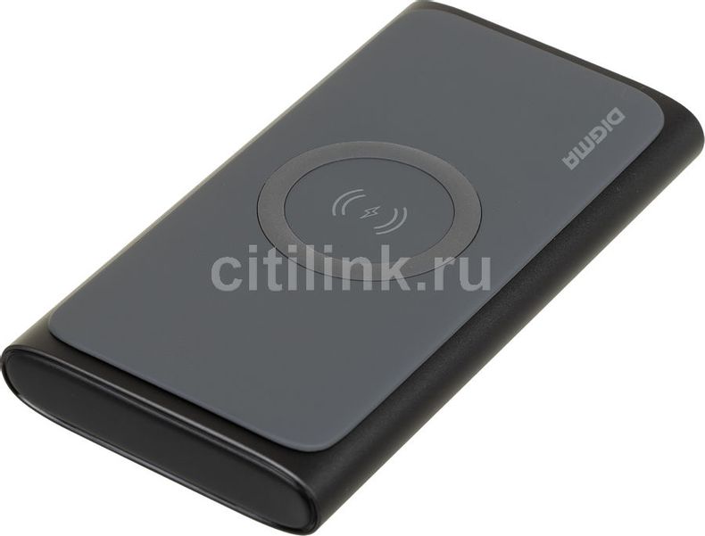 Внешний аккумулятор (Power Bank) Digma DGPQ10G, 10000мAч, серый [dgpq10g22cgy]