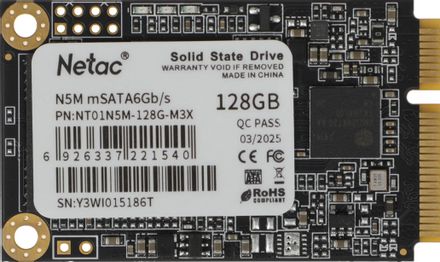 128ГБ SSD накопитель NETAC N5M mSATA, SATA III, mSATA [nt01n5m-128g-m3x]