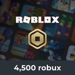 Изображение товара Пополнение игровой валюты ROBLOX 4500 Robux, регион: Весь мир Изображение товара Пополнение игровой валюты ROBLOX 4500 Robux, регион: Весь мир