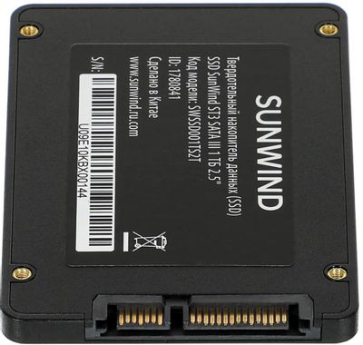 SSD накопитель SunWind ST3 SWSSD001TS2T 1ТБ, 2.5", SATA III, SATA, rtl ...