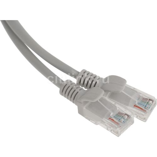 Патч-корд PREMIER 5-970 литой (molded), UTP, кат.5E, 2м, 4 пары, алюминий омедненный, многожильный, серый