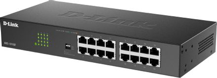 Коммутатор D-Link DGS-1016D/V/K1A, неуправляемый, 16 RJ-45, 10/100/1000 Мбит/с