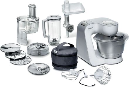 Кухонная машина Bosch Mum5 MUM58252RU, белый / серебристый