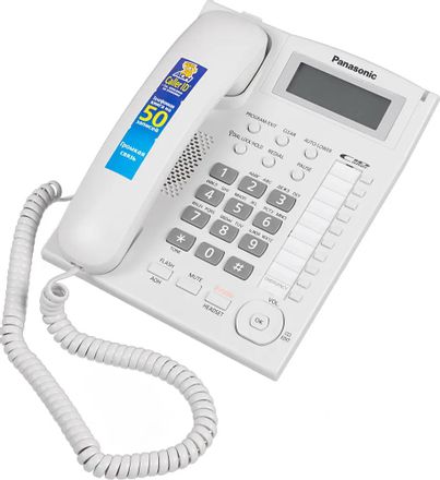 Проводной телефон Panasonic KX-TS2388RUW, белый