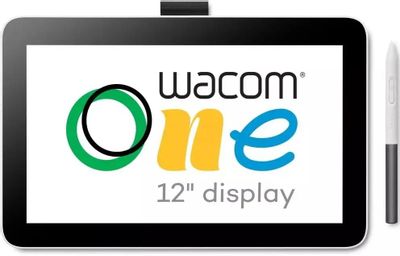 11.6" Графический планшет-монитор Wacom One 12 1920x1080,  белый [dtc121w0b]