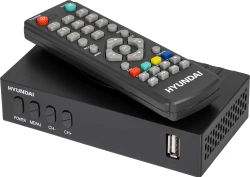 Ресивер DVB-T2 Hyundai H-DVB440, черный