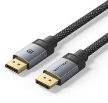 Изображение товара Кабель аудио-видео VENTION HGBHJ,  DisplayPort (m) -  DisplayPort (m),  ver 2.1,  AWG28,  медный, 5м, GOLD,  черный