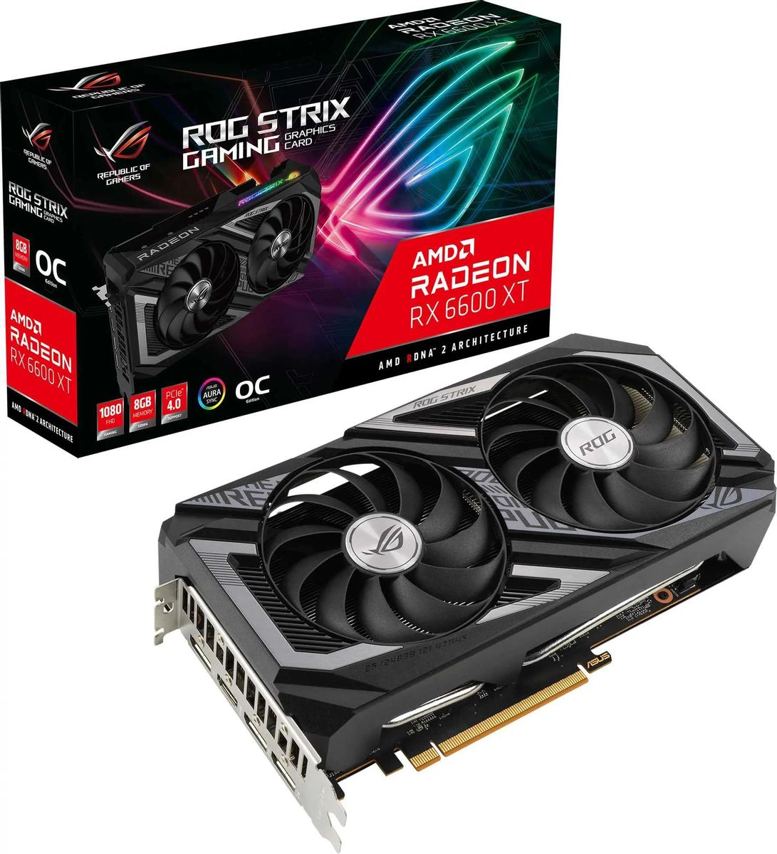 Отзывы на Видеокарта ASUS AMD Radeon RX 6600XT  ROG-STRIX-RX6600XT-O8G-GAMING 8ГБ GDDR6, OC, Ret в интернет-магазине  СИТИЛИНК (1560683)