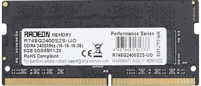 Оперативная память AMD Radeon R7 Performance Series R748G2400S2S-UO DDR4 -  1x 8ГБ 2400МГц, для ноутбуков (SO-DIMM),  OEM