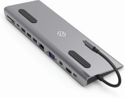 Стыковочная станция Digma DS-990UC_G, USB Type-CхUSB 3.0, серый