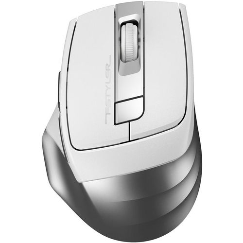 Мышь беспроводная A4TECH Fstyler FG35S, радио, оптическая, USB, 2000dpi, серебристый и белый [fg35s usb silver]
