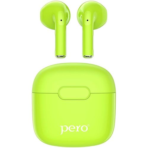 Наушники PERO TWS05, спортивные, Bluetooth, внутриканальные, зеленый [ptws05g]