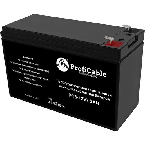 Аккумуляторная батарея PROFICABLE PCS-12V7.2AH для ИБП, 12В, 7.2Ач