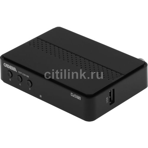 Ресивер DVB-T2 Cadena CDT-2291SB, черный