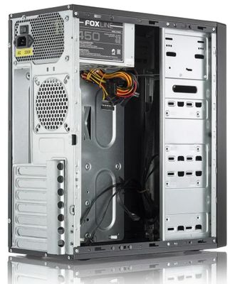 Корпус ATX FOXLINE FL-301-FZ450R, Midi-Tower, 450Вт, черный – купить в ...