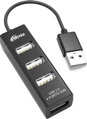 Характеристики Хаб (разветвитель) Ritmix CR-2402, черный (1833354 ...