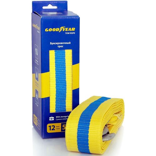 Трос буксировочный GOODYEAR GY004004, 5м, желтый/синий