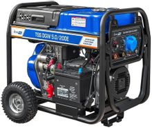 Изображение товара Дизельный генератор ТСС Prof DGW 5.0/200E сварочный 220 В 5.5 кВт на колесах