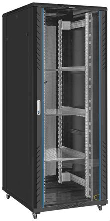 Шкаф коммутационный EXEGATE EC-FS-42U.800.1000.G.V EX300282RUS напольный,  стеклянная передняя дверь,  42U,  800x2054x1000 мм