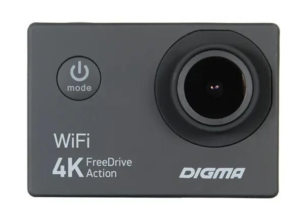 Видеорегистратор Digma FreeDrive Action 4K WiFi,  черный