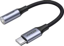 Изображение товара Кабель UGREEN AV161 USB Type-C (m) - Jack 3.5 (f) 0.1м оплетка серый