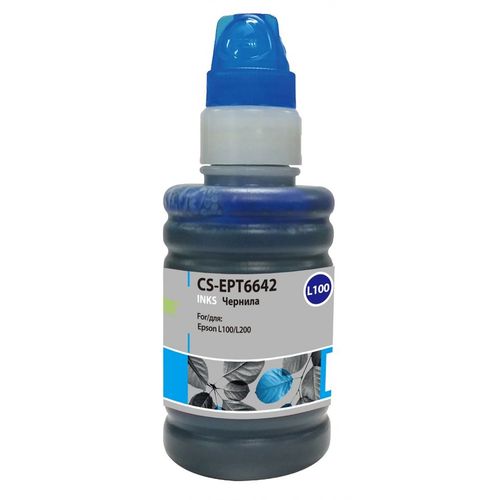 Чернила Cactus CS-EPT6642 T6642, для Epson, 100мл, голубой