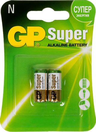 N Батарейка GP Super Alkaline 910A LR1,  2 шт.