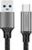 Изображение товара Кабель PERO DC17,  USB Type-C (m) -  USB (m),  1м,  3A,  черный / серый [prdc-17ac]