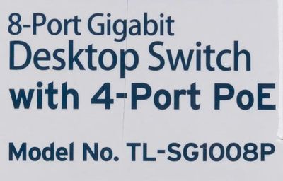 Switch Ethernet 8 Porte RJ45 10/100/1000 Mbps (4 Porte PoE+) TP-Link  TL-SG1008P