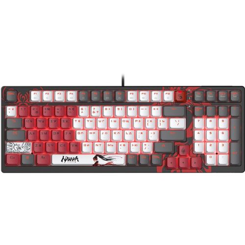 Клавиатура A4TECH Bloody S98 Naraka, проводная, USB, механическая, черный/красный [s98 naraka blms red plus]