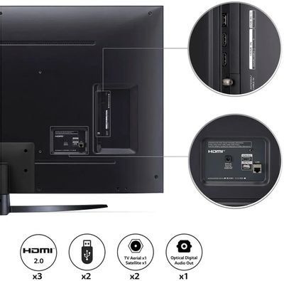 43" Телевизор LG 43NANO766QA.ARUB, NanoCell, 4K Ultra HD, синяя сажа ...