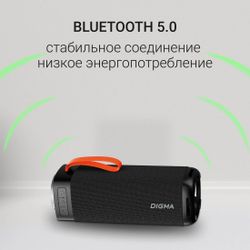 Колонка портативная Digma D-PS1522, 60Вт, черный