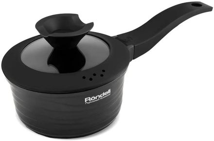 Ковш Rondell Walzer RDA-764, 1.3л, с крышкой, черный