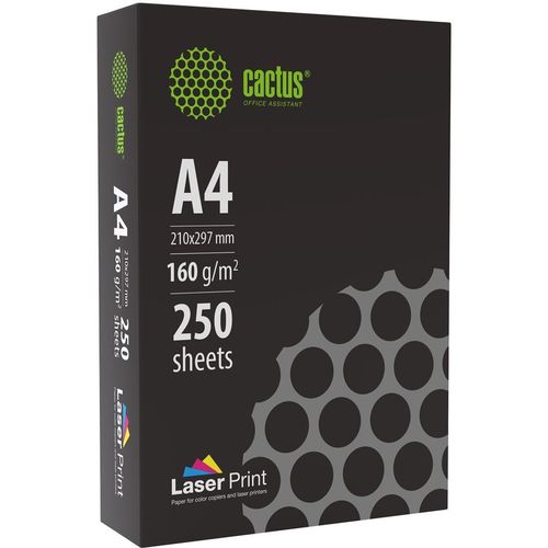Бумага Cactus CS-LPA4160250 A4/160г/м2/250л./белый для лазерной печати