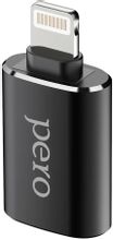 Изображение товара Адаптер OTG PERO AD02,  Lightning (m) -  USB (f),  0.032м,  черный