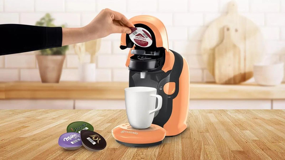 Капсульная кофеварка Bosch Tassimo Style TAS1106, 1400Вт, цвет: оранжевый –  купить в Ситилинк | 1494045