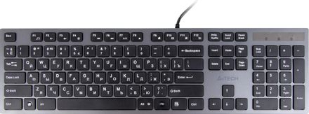 Клавиатура A4TECH KV-300H, проводная, USB, ножничная, серый/черный