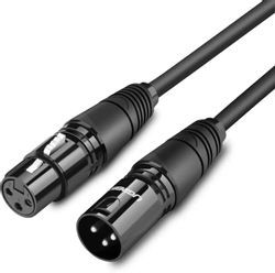 Изображение товара Кабель аудио UGREEN AV130,  XLR (f) -  XLR (m),  2м, черный [20710]
