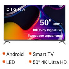 Изображение товара 50 телевизор Digma DM-LED50UBB41 4K Ultra HD Smart TV Android