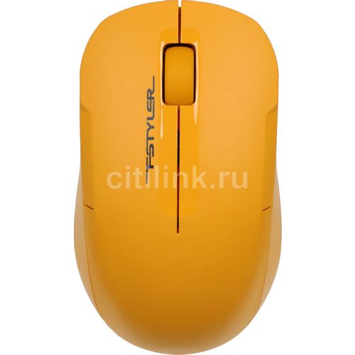 Мышь беспроводная A4TECH Fstyler FG15CS Air2, радио, оптическая, USB, 1200dpi, желтый