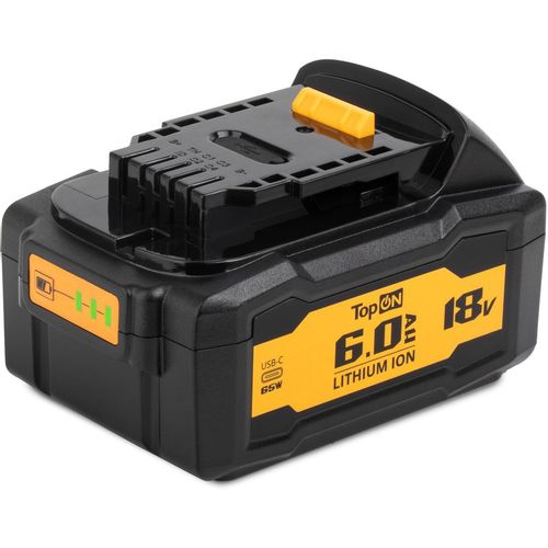 Батарея аккумуляторная для DeWalt TopON TOP-DEW-18, 18В, 6Ач, Li-Ion [103807]
