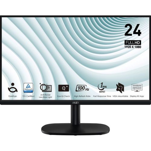 23.8" Монитор MSI Pro MP245V, 1920x1080, VA, 100Гц, 1хHDMI, черный [9s6-3pc0cm-014]