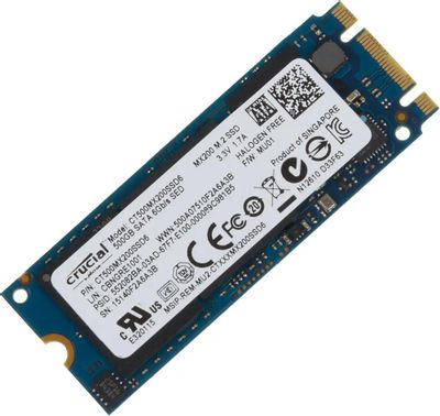 SSD накопитель Crucial MX200 CT500MX200SSD6 500ГБ, M.2 2260, SATA